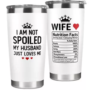 Gifts for Wife - Wedding & Anniversary 20 Oz Tumbler I Love You Christmas Gi... - Picture 1 of 7
