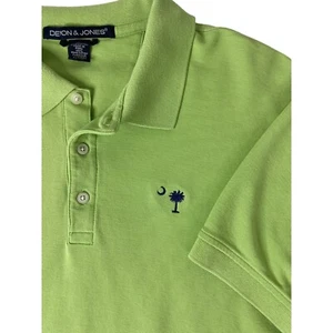 Deion & Jones Men's Polo Shirt South Carolina Flag L Green 100% Cotton - Picture 1 of 6