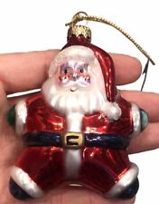 Thomas Pacconi Museum Blown Glass Christmas Ornament Red Santa Decorative