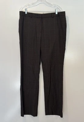 Brooks Brothers Womens Lucia Fit Brown Plaid Wool Dress Pants Size 12 (1498) - Image 1 of 4