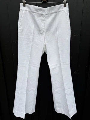 PIAZZA SEMPIONE KATE COTTON WHITE PANTS SIZE 46 NWOT Foto 1 de 4