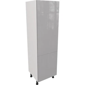 Fully Assembled 600mm Kitchen Tall Larder Unit With Gloss Dust Grey Doors - Picture 1 of 2