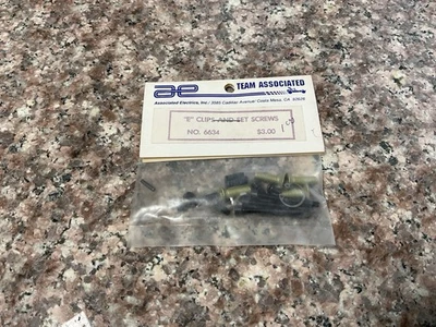 Team Associated RC10 1:10 E Clips & Set Screws #6634 FACTORY SEALED - Image 1 of 2