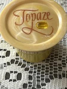 Vintage Topaze Cream Container Avon Empty - Picture 1 of 5