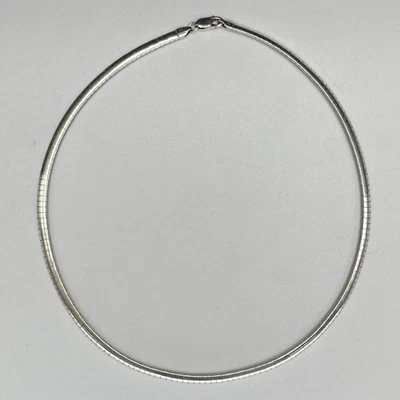 "Collar vintage Milor Italia cadena Omega de plata de ley maciza de 4,1 mm 16"" 18,7 g" Foto 1 de 4