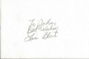 Lisa Blount Signed 4x6 Index Card An Officer and a Gentleman B