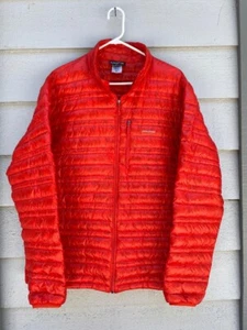 Patagonia Men's XL Ultralight Goose Down Jacket X-Large Excellent Red-Orange - Picture 1 of 5