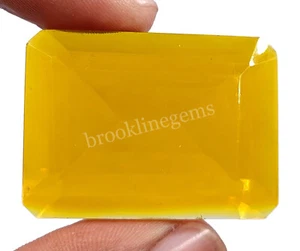 Gemas sueltas transparentes certificadas citrino amarillo natural esmeralda 58,20 quilates 5FRO - Imagen 1 de 9