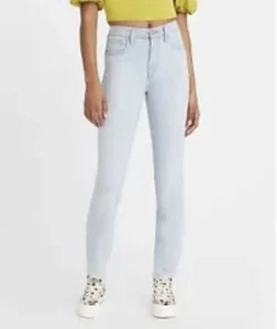 Levi's Women's 724 High-Rise Slim Straight Jeans Blue Size 22W Raw Ham - Picture 1 of 14