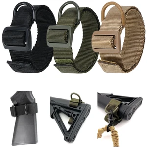 Tactical Universal D Ring Sling Point Adapter Rifle Buttstock Loop Strap Airsoft - Picture 1 of 19