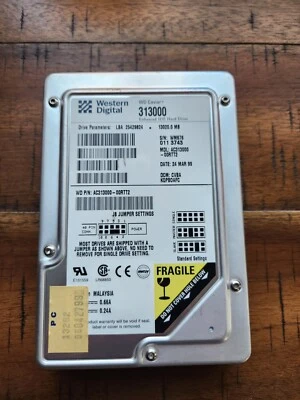 WD Caviar 313000 - 13GB IDE - 3.5 Desktop HDD - Model # AC313000-00RTT2 - Image 1 of 4