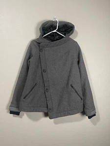 Burton Sukabuki Wool Women’s Hooded Coat Size Medium Gray - Picture 1 of 12
