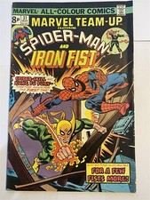 MARVEL TEAM-UP #31 Iron Fist Spider-Man Marvel Comics UK Price 1975 FN+/VF-