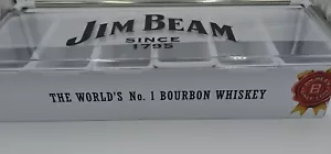 NUOVO vassoio guarnizione condimento whisky metallo Jim Beam Bourbon caddy bar uomo grotta - Foto 1 di 6