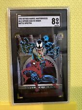 1992 Skybox Marvel Masterpieces Spider-Man VS Venom 4-D NM MT SGC Grade 8