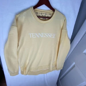 Women's Tennessee Volunteers Vols UT Comfy Cord Pullover Sweatshirt Yellow Sz XL - Picture 1 of 10