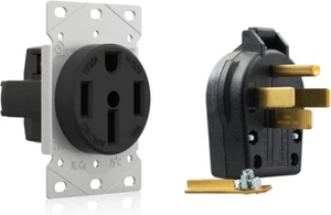 50 Amps 125/250V Range Oven Stove Receptacle, NEMA 14-50R &  NEMA 14-30P & NE... - Picture 1 of 1