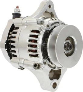 ๐ฅ CHROME MINI ALTERNATOR Fits DENSO STREET ROD RACE 1-WIRE Small One Wire NEW - Picture 1 of 5