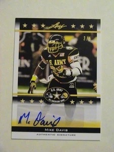 2012 Leaf US Army All Star Mike Davis South Carolina Gamecocks Panthers Auto 3/5 - Picture 1 of 1