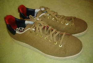Zapatillas ADIDAS STAN SMITH marrón claro mocasines estampado de vaca revestimiento interior talla 11 - Imagen 1 de 4
