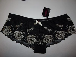 Nuevo con etiquetas Pantalones Cortos La Senza 8 10 14 16 Negro Marfil Bordado Diseño Floral - Imagen 1 de 6