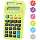Calculator Green, Basic Small Solar and Battery Operated, Large Display Four ...