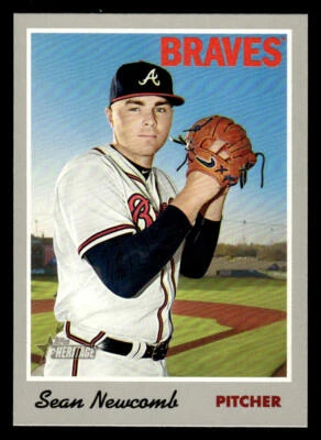 2019 Topps Heritage #17 Sean Newcomb Card Atlanta Braves - Image 1 of 2