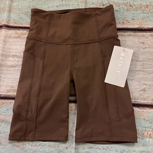 Nuevo Athleta High Rise Ultimate Stash Pocket 7" Marrón Pantalones Cortos Para Mujer Talla XXS - Imagen 1 de 9