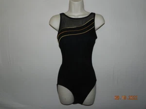 SLIM-ALLURE EINTEILER BADEANZUG DAMEN GRÖSSE 18 Schwarz Gold Vintage  - Bild 1 von 4