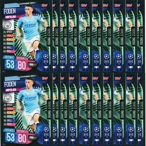 JUEGO DE 20 TARJETAS DE NOVATO TOPPS MATCH ATTAX 19/20 RISING STAR PHIL FODEN - Imagen 1 de 1
