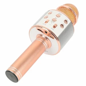 ALTAVOZ DE MICRÓFONO PORTÁTIL INALÁMBRICO BLUETOOTH HI-FI KTV KARAOKE COBRE - Bild 1 von 8