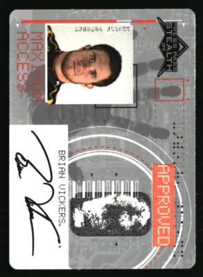 Brian Vickers 2007 Press Pass Stealth Maximum Access #MA27 Racing Card - Image 1 of 2