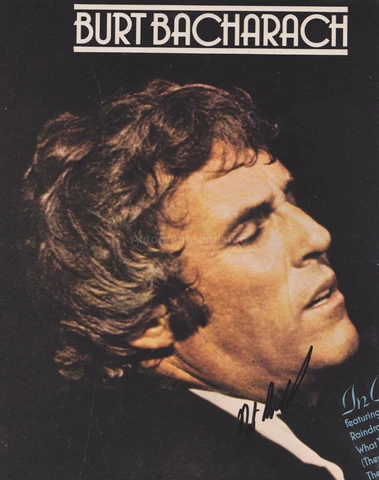 Burt Bacharach HAND SIGNED 8x10 Cut Autograph, Dionne Warwick, Hal David Cover
