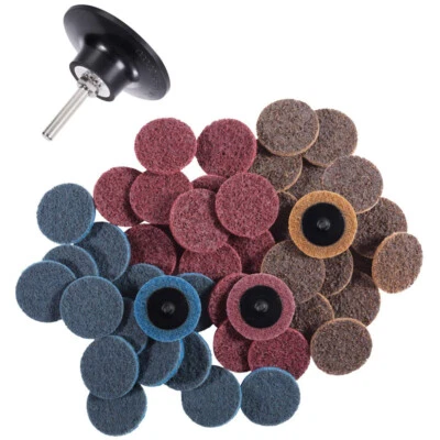 46PCS 2" Roll Lock Surface Conditioning Die Grinder Sanding Discs Set & Holder - Image 1 of 4