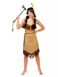 Native Indian Ladies Pocahontas Fancy Dress Womens Western Adults Costume Small - Picture 1 of 1