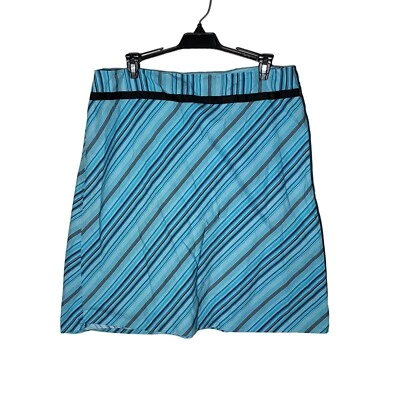 No Boundaries Juniors Blue and Black Striped Skirt Size 15 Y2K Retro 90's - Image 1 of 4