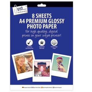 8 Hojas A4 Papel Fotográfico Brillante Premium Brillante Alta Calidad Pósters - Imagen 1 de 1