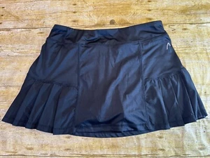 HEAD SKORT WOMEN'S M GOLF TENNIS SKIRT BLACK WITH PLEATS ๐MINT๐ - Picture 1 of 11