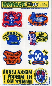 Pee Wee's Playhouse 1988 Topps Complete Tattoo # 7 of 12 Sheet - Herman TV Show - Bild 1 von 1