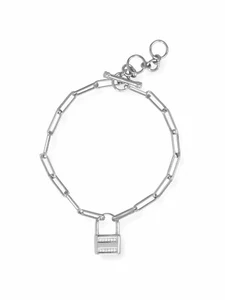 Pulsera Clip con Circonita Cúbica Bloqueo Dije Cierre Palanca - Imagen 1 de 1