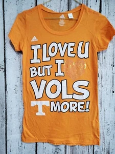 LZ Adidas Women's Small Tennessee Volunteers Sequin Short Sleeve T-Shirt Top NEW - Picture 1 of 4