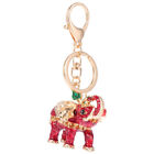  Elephant Keychain Holiday Pendant Ring Crystal Animal Rhinestones