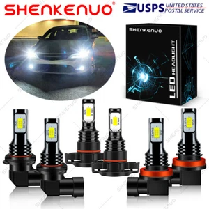 For Dodge Charger 2011-2014 6X 9005+H11+5202 LED Headlights + Fog Light Bulb HKB - Picture 1 of 12