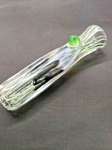 BLOWN GLASS 3.5 HAND ONE HITTER HERB DISCRETE OG CHILLUM USA TOBACCO STASH HEAVY - Picture 1 of 12