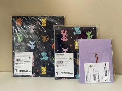 Nuevo Pokemon Center Eevee Constelaciones Lo mismo ocurre Navidad 3 Caja de Regalo Set Lote Promo Foto 1 de 4