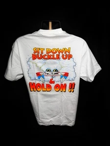 " Sit Down Buckle Up & Hold On !! " Beefy-T Powerboat T-Shirt New - Picture 1 of 10