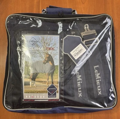 Tapete LeMieux Arika Clima Tek Horse Cooler Cobertor - 72" NAVY - ABSORÇÃO DE UMIDADE - Imagem 1 de 4