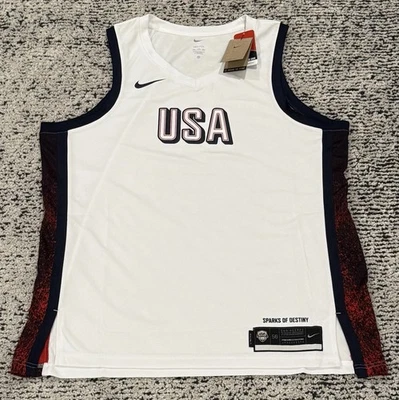 Футболка баскетбольная ограниченного выпуска Nike Team USA Olympics 2024 размер 56 XXL 2XL FV5517-100 - Изображение 1 из 4