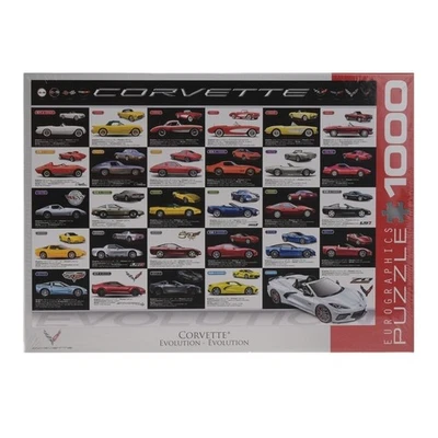 Corvette Seven Generation Evolution 1000 Piece Puzzle 19 x 26 - Image 1 of 2