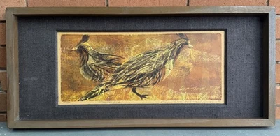 Serigrafía de perdiz MCM de colección de los años 50 arte de mediados de siglo moderno Bradford - 1 Foto 1 de 4